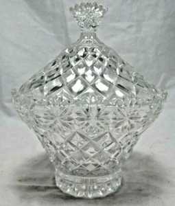 Plato de caramelo con cubierta ovalada margarita diamantes diente de sierra Crystal Clear Industries Bruselas - Imagen 1 de 12