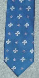 Marconi Krawatte Herren Polyester blau Blumendruck 58" lang - Bild 1 von 8