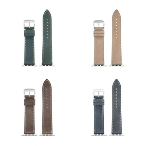 Eulit Nubuk Smart Apple Watch Leather Watch Band (9480) - 4 Colors - Picture 1 of 10
