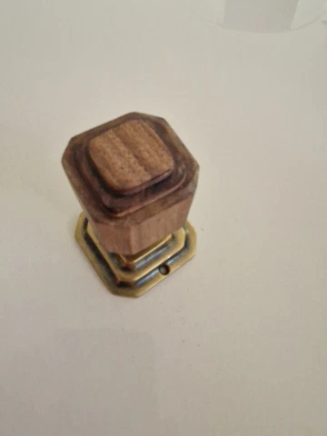 Oak and Brass Door handle, internal,art deco style/ arts and crafts Cover