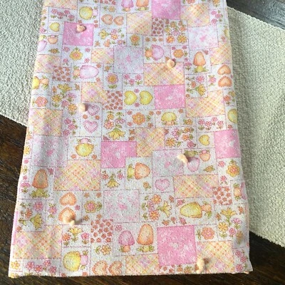 "Manta de bebé de colección MCM 70 rosa retazos champiñones 46""x35""" Foto 1 de 4