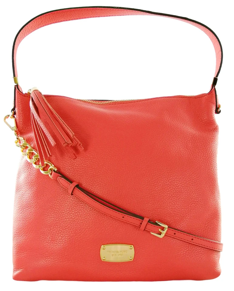 Michael Kors Pink Satchel Bag Top Zip Medium Watermelon Bedford Shoulder Handbag - Image 1 of 4