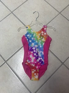 Girls Size 10 Pink Shimmer Shooting Star Dance Or Gymnastics Bodyuit Leotard NWT - Picture 1 of 2