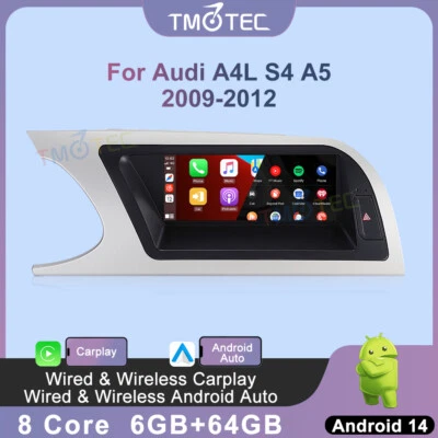 Für Audi A4/B8/S4/S5 2009-2012 8.8"Autoradio CarPlay SWC Wifi GPS Android14 64GB - Bild 1 von 4