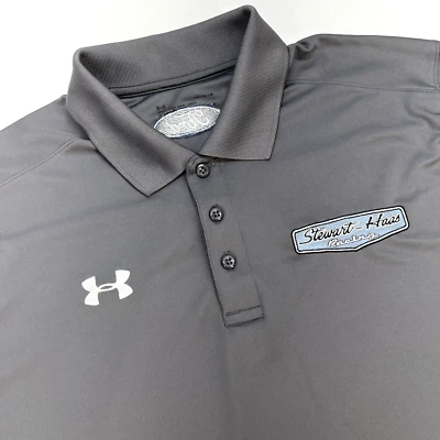 Camisa polo de manga corta Stewart-Hass Racing Ford Under Armour para hombre L gris Foto 1 de 4