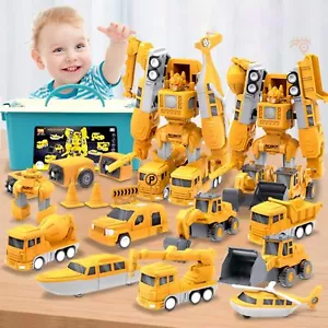 Magnetic Transform Engineering Car Set Kit Assembled Toys For Boy Kids Robot Car - Picture 1 of 7