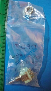 ALCO MTE-206T SPLASH PROOF miniature toggle SWITCH DPDT ON-OFF-(ON) - Picture 1 of 5