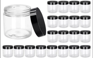4oz Clear Plastic Wide Mouth Containers Round Refillable (20 pcs) - Picture 1 of 2