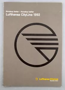 LUFTHANSA CITYLINE 1992 AIRLINE BROCHURE ANNUAL REPORT - Picture 1 of 9