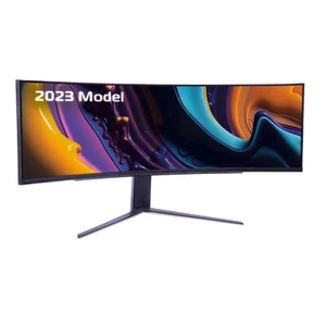 LG UltraGear 49" LED Curved Dual QHD 1-ms FreeSync Monitor Black 49GR85DC-B - Picture 1 of 2