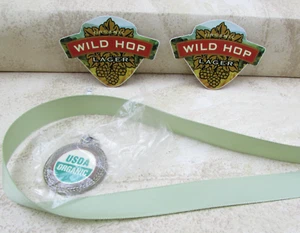 4 Pc Organic Wild Hop Lager, Sticker Decal, Bar, Fridge, For Tap Handle - Picture 1 of 5