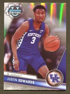 2023-24 Bowman Chrom U Justin Edwards SP Foto Variation Refraktor Kentucky - Bild 1 von 2