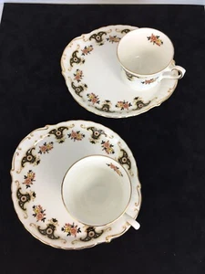Royal Stafford Bone China Set Of 2 BALMORAL Tea & Toast Snack Plate Set England - Picture 1 of 10