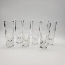 6 Carlo Moretti Bullet Modern Heavy Blown Glass Drinking Glassware Made In Italy