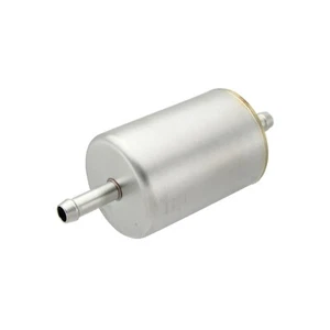 Polished Stainless Universal Inline Fuel Filter 10 Micron Steel, 3/8" 65psi Max - Bild 1 von 4