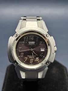 Vintage Casio MTP-3036 Stainless Steels Date Analog Quartz Watch - Working - Picture 1 of 12