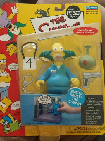 The Simpsons 'BUSTED KRUSTY THE CLOWN'- World of Springfield -Series 9- New! Cover