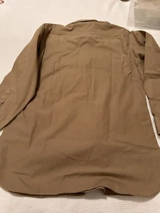 WWII ELBECO Combed Cotton Khaki Long Sleeve Military Uniform Shirt EUC - Picture 1 of 8