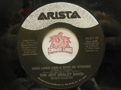 Jeff Healey: How Long Can A Man Be Strong / Full Circle, 45 RPM NM w TS (12L) - Image 1 of 2