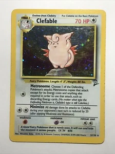 (LP) Clefable Set Base 2 5/130 Holo Unlimited Holo Pokémon Raro TCG - Foto 1 di 4
