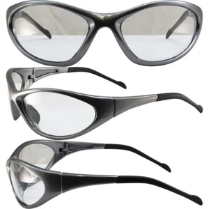 Relfex Wrap Around Safety Glasses Clear UV400 Lens by Global Vision - Picture 1 of 8