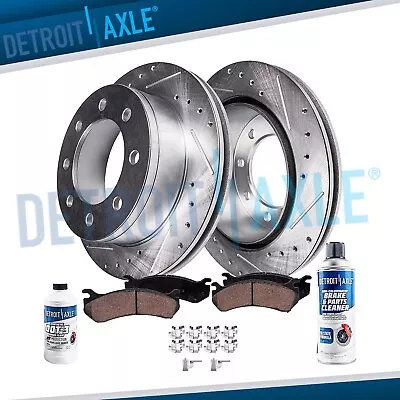 Front Drilled Brake Rotors Brakes Pads for 2010 Ford F-250 F-350 Super Duty SD - Image 1 of 4