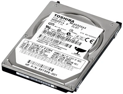Toshiba 60GB Hard Drive MK6032GAX 5400 RPM 8MB ATA 2.5" - Image 1 of 3