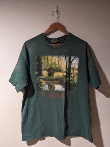 Vintage 90s Ducks Unlimited Double Exposure Jerry Green X-Large T-Shirt - Picture 1 of 11
