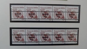 #2126 6c Tricycle Bureau Precancel PNC5 #1  & 2  MNH OG VF - Picture 1 of 1