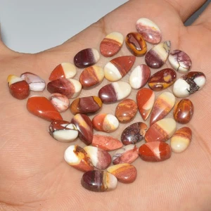 36 Pcs 82 Cts Natural Mookaite Jasper Cabochon Gemstone Lot 14x6 6x6mm #16391 - Picture 1 of 5