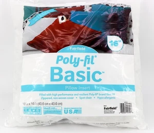 New Fairfield 16 x 16 Poly-fil Basic Polyester Decorative Pillow Insert Zippered - Picture 1 of 3