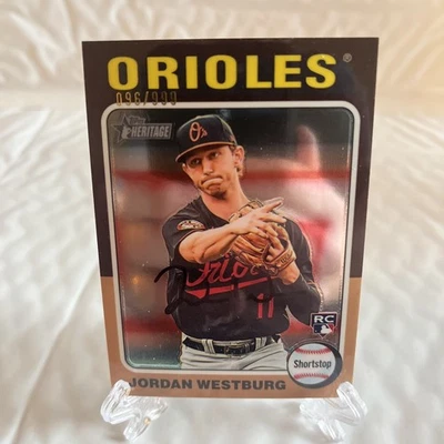 Topps Heritage Jordan Westburg Orioles RC Baseball Card Shortstop - Image 1 of 3