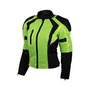 Womens Advanced 3-Season CE Armor Hi-Vis Mesh Motorcycle Jacket - Picture 1 of 14