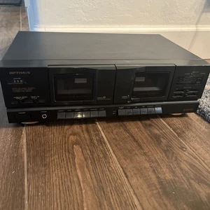 Optimus SCT-49 Vintage Dual Cassette Deck Stereo Dubbing Tape Player Recorder - Bild 1 von 12