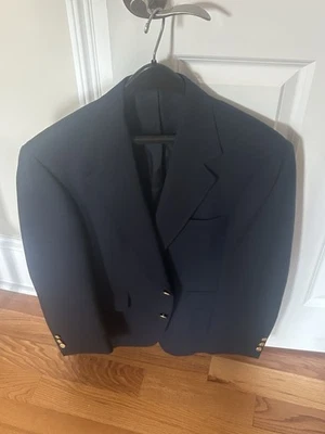 Abrigo Blazer Deportivo Lacrosse Para Hombre Calce Clásico 38 S Azul Marino Sólido Foto 1 de 4