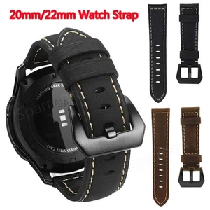 Leather Band Strap For Samsung Galaxy Watch 4 Classic 42/46mm 7 6 5 4 40mm 44mm - Picture 1 of 25