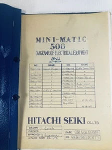 Hitachi Seiki Mini-Matic 500 Diagramme Elektrogeräte - Bild 1 von 4