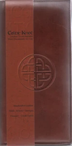 Porta documentos/organizador portafolio de viaje de cuero artesanal nudo celta - Imagen 1 de 3