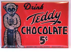 Teddy Chocolate Magnet 2" X 3" Refrigerator Locker Vintage Retro Ad Candy