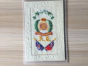 Erster Weltkrieg, Seidenpostkarte aus Frankreich, ROYAL ENGINEERS, in einwandfreiem Zustand. - Bild 1 von 2
