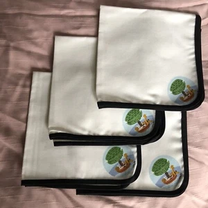 (4) Gérard Laplau Napkins - Noah’s Ark - White w/Black Border - NWOT - Picture 1 of 6