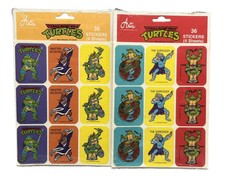 Vintage 1989 Artis Teenage Mutant Ninja Turtles Sticker Packs Lot of 2 *Read