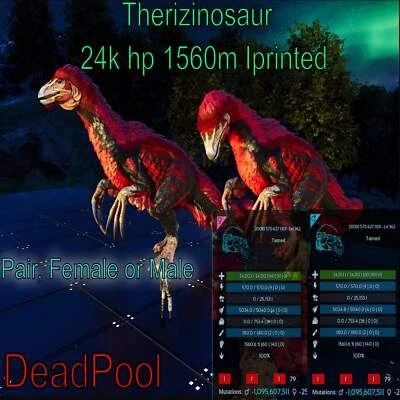 MY ARK ASCENDED Ark Survival Ascended Pve Therizinosaurus / Theri Boss Fighter 1560dmg Imprinted
