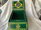 Cao Feito Brazilia A Mao Green Empty Cigar Box Craft Jewelry Box