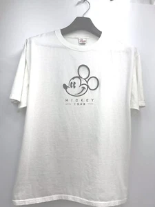 T-shirt bianca con disegno Topolino gommato rialzato 1928 usata in ottime condizioni - Foto 1 di 4