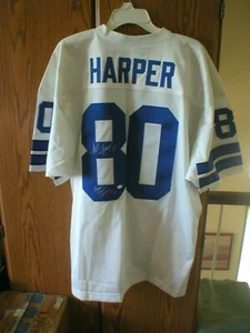DALLAS COWBOYS ALVIN HARPER AUTOGRAPHED JERSEY, PLAYED In SUPER BOWL 92, 93. - Picture 1 of 4