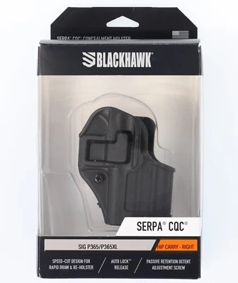 Funda para mano derecha Blackhawk Serpa CQC Sig P365/P365XL - 410570BK-R Foto 1 de 3