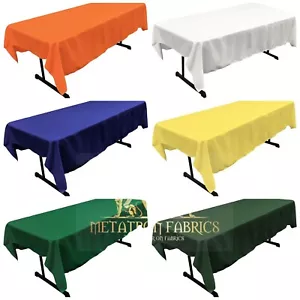 60" X 102" Tablecloth in Rectangular Polyester Tablecloth Wedding Event Party - Picture 1 of 45
