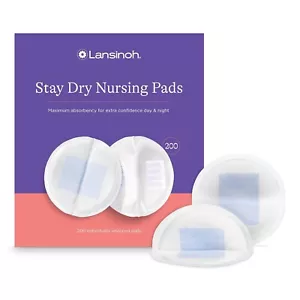 Lansinoh Stay Dry Disposable Nursing Pads, Soft and Super Absorbent Breast Pads. - Picture 1 of 11