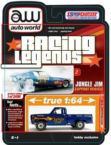 Auto World 1973 Chevy C-10 ""Racing Legends"" Jungle Jim 1/64 Druckgussauto CP7731 - Bild 1 von 1